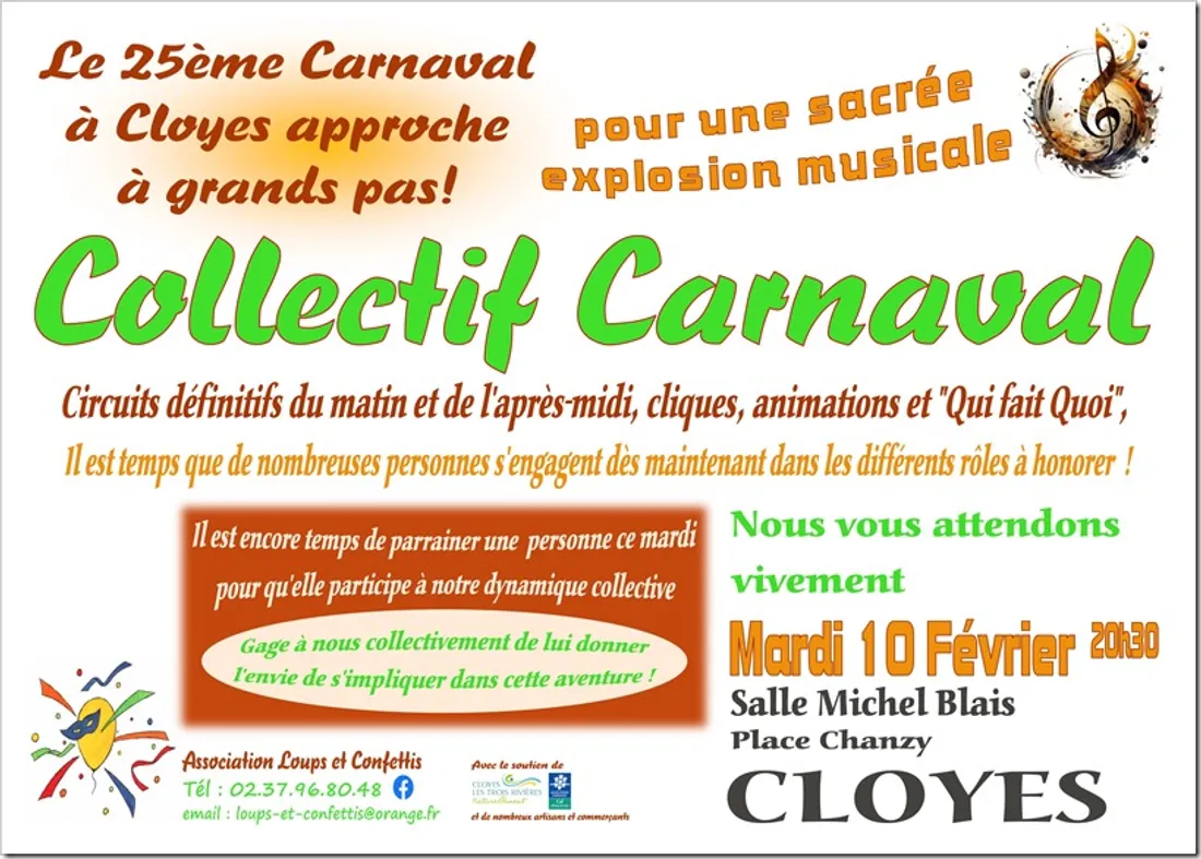 CLOYES-SUR-LE-LOIR - Collectif préparatoire du carnaval